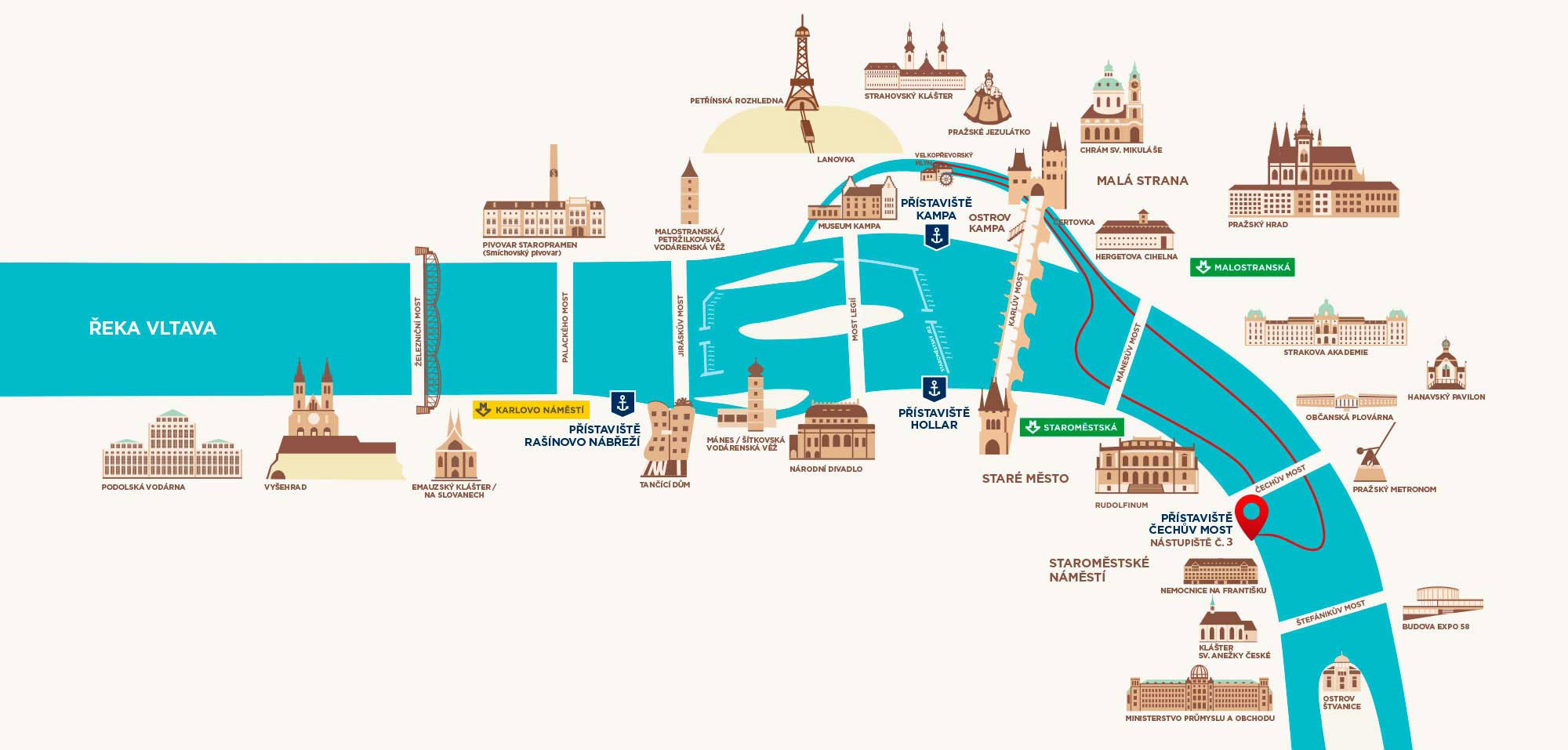 Devil's Channel cruise route map
